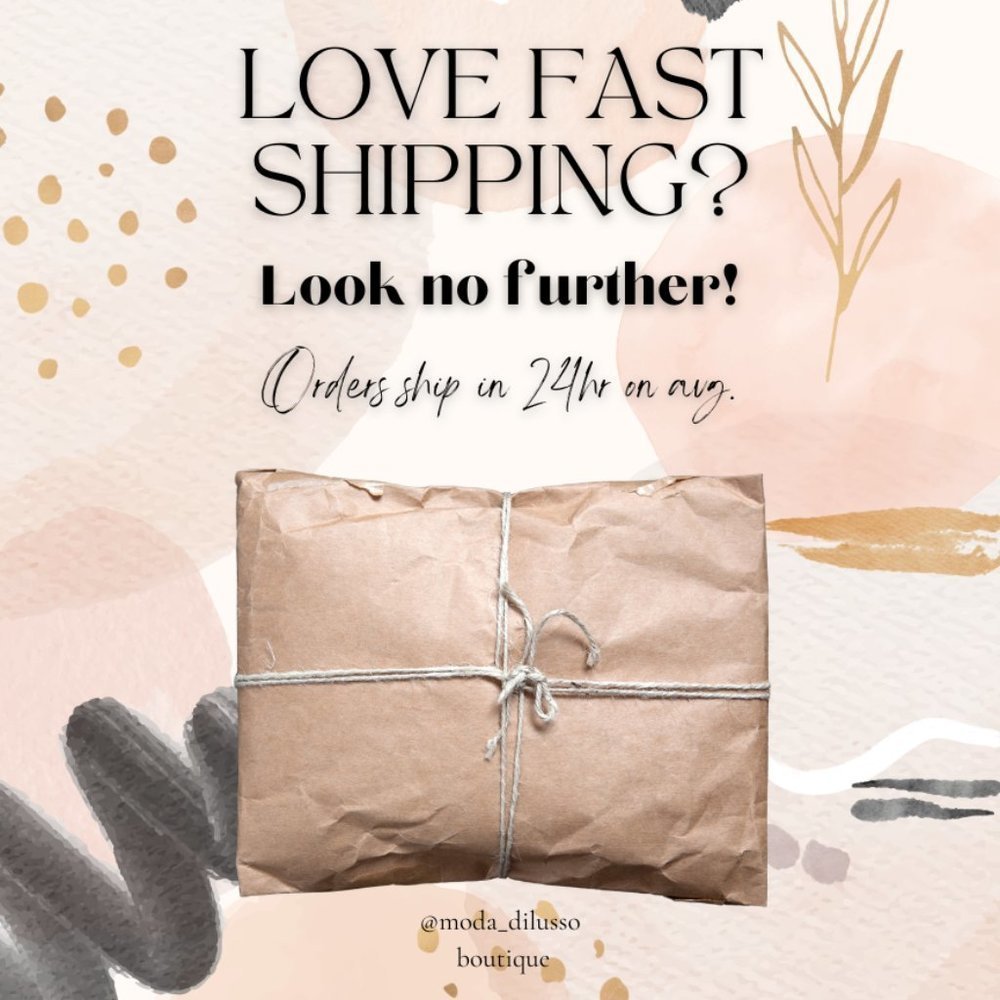 LOVE FAST SHIPPING? LOOK NO FURTHER!